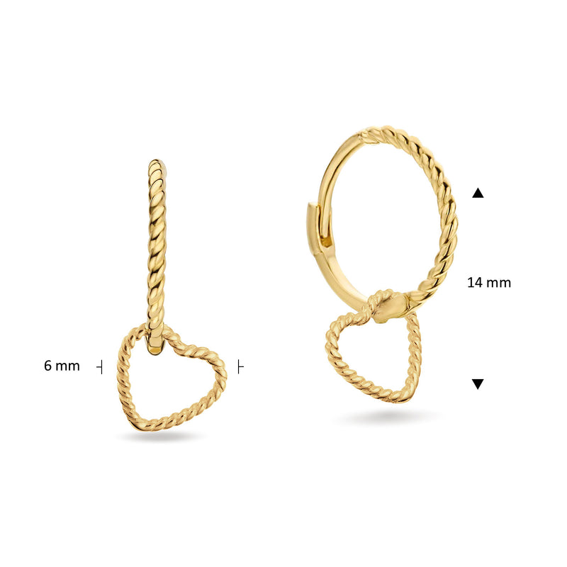 Jackie Gold Amour 14 Karaats Gouden Oorbellen 585 JKE25.515-zoom-