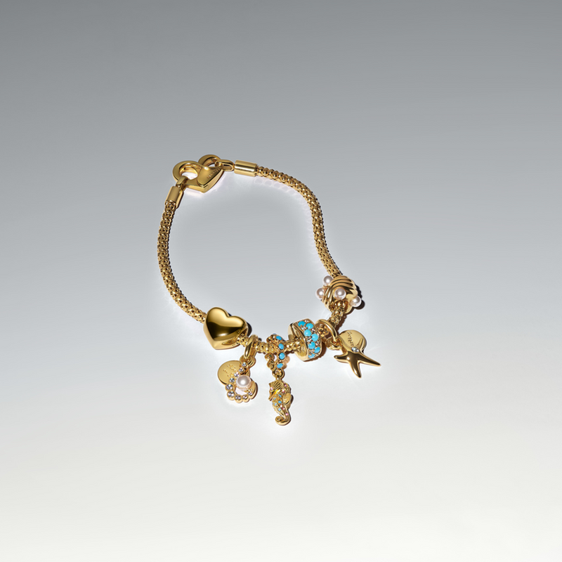 Pandora Moments Gold Plated Zeester Dubbele Bedel 763892C01-zoom-