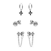Karma 925 Sterling Silver Earparty Star Dots and Sun Earrings Earparty-32