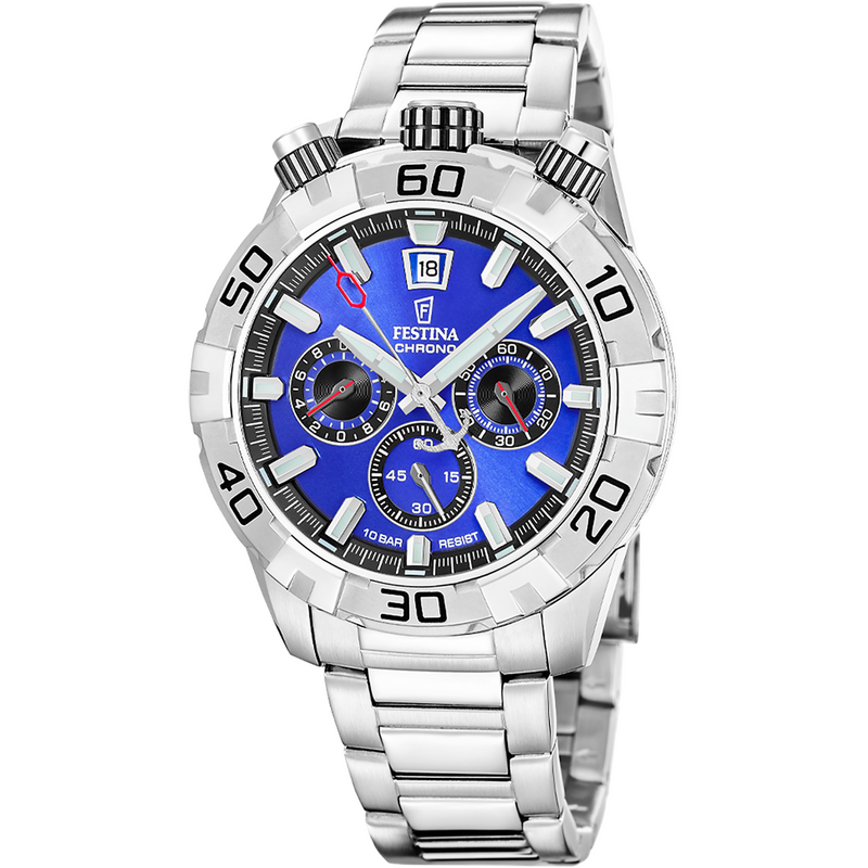 Festina Bullhead Blue Chronograph Men's Watch F20743/3-zoom-