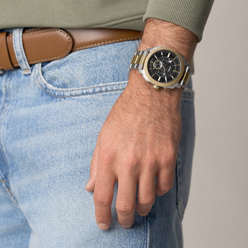 Fossil Machine Round Black Dial Watch FS6159-zoom-