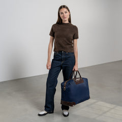 Isabel Bernard Du Louvre Clarice Blue Weekend Bag Medium IB20002-942