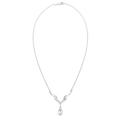 Elli 925 Sterling Silver Pearl Necklace with Zirconia 2004-BF-0007983-001