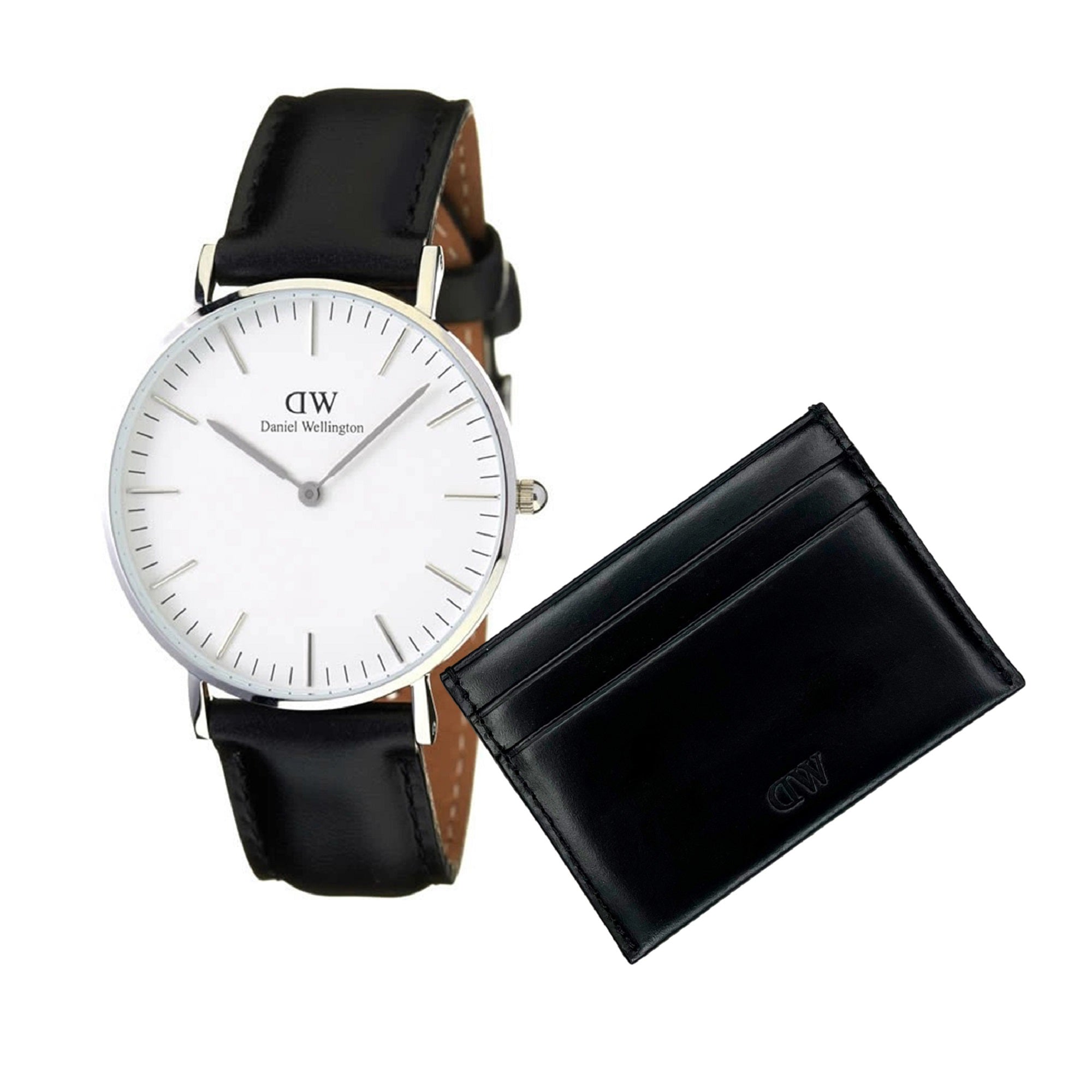 Daniel Wellington Men's Watch and Black Leather Card Holder Giftset DW00590019