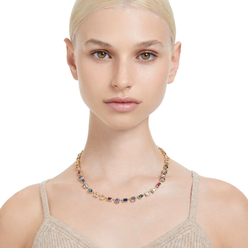 Swarovski Stilla Gold-coloured Necklace 5662915 (Length: 38.00 - 45.00 CM)-zoom-