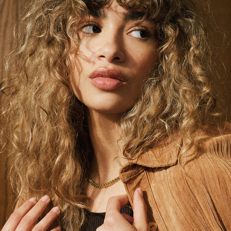 Fossil Arden Gold Coloured Stainless Steel Necklace JF04900710-zoom-