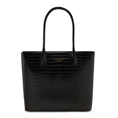Isabel Bernard Honoré Lysanne Croco Black Calfskin Shopper IB25024