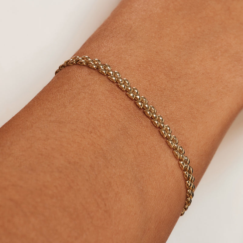 Isabel Bernard Aidee Rosine 14 Karaat Gouden Schakelarmband IB320137-zoom-