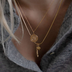 Violet Hamden Athens Agora 925 Sterling Zilveren Goudkleurige Ketting VH340001 (Lengte: 40.00-45.00 cm)