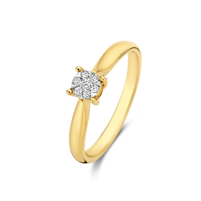 Isabel Bernard De la Paix Hanaé 14 karaat gouden ring | diamant 0.08 ct | IBD330007-50-zoom-