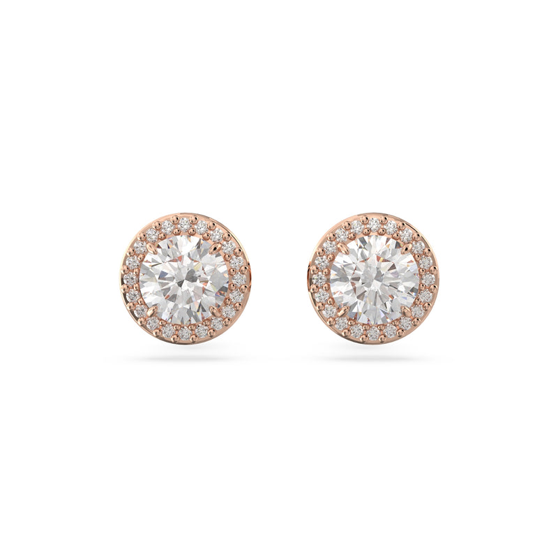Swarovski Constella Rosegold coloured Ear Studs 5636275-zoom-