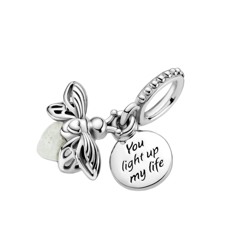 Pandora Moments 925 Sterling Silver Glow-in-the-dark Firefly Charm 799352C01-zoom-