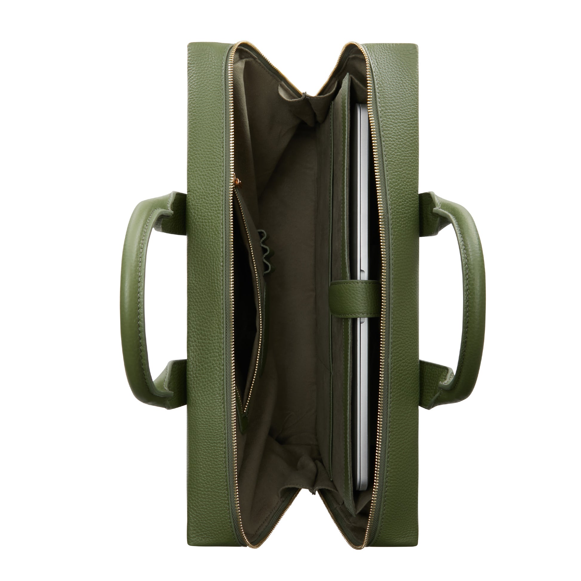 Isabel Bernard Honoré Anique Green Calfskin Handbag IB25061