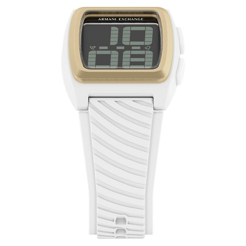Armani Exchange White Oval Digital Watch AX2968-zoom-