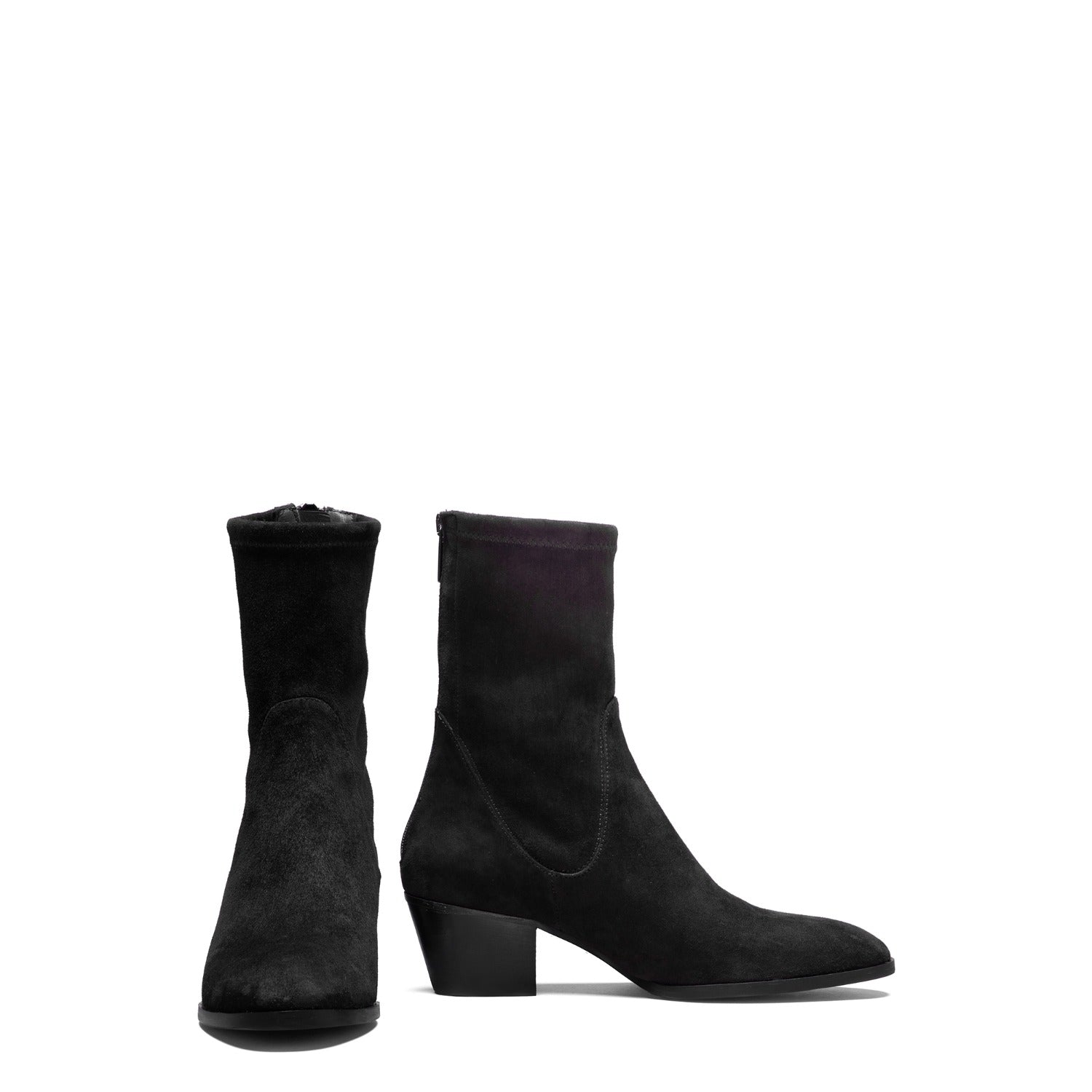 Isabel Bernard Vendôme Estelle Black Stretch Suede Boots IB53013-101-37