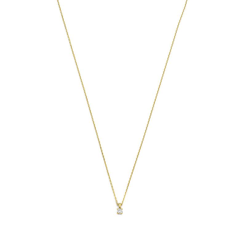 Isabel Bernard De la Paix Christine 14 karaat gouden collier | diamant 0.10 ct | IBD350003-zoom-