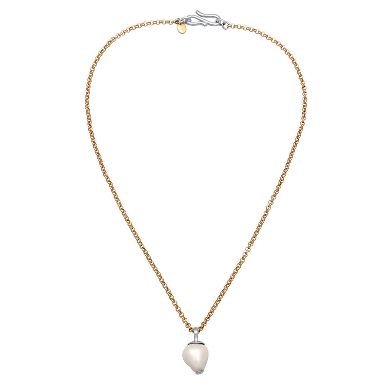 Elli 925 Sterling Silver Pearl Necklace Gold plated with Pearl 2004-BF-0008251-001-zoom-