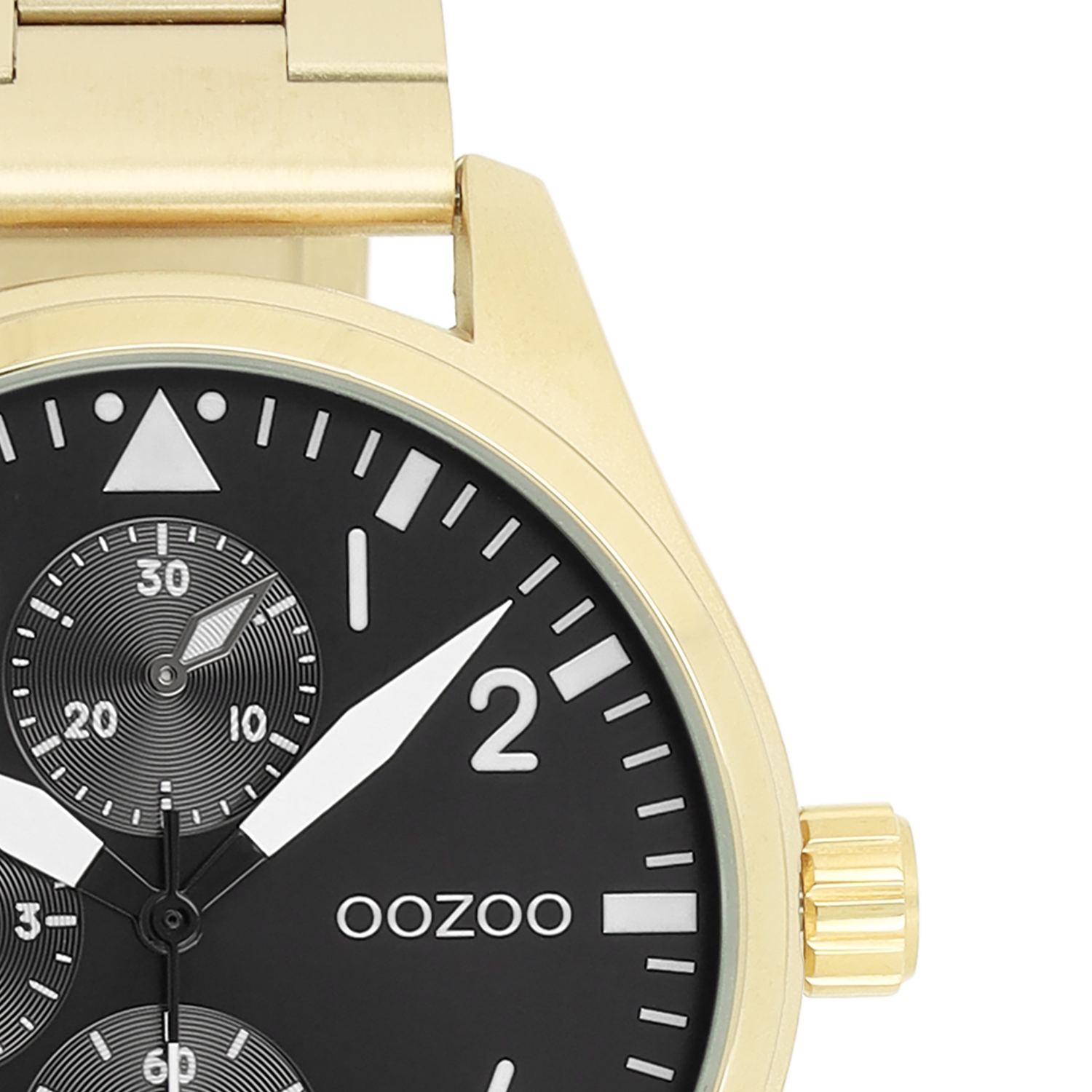 OOZOO Timepieces Gold and Black Men's Watch C11507