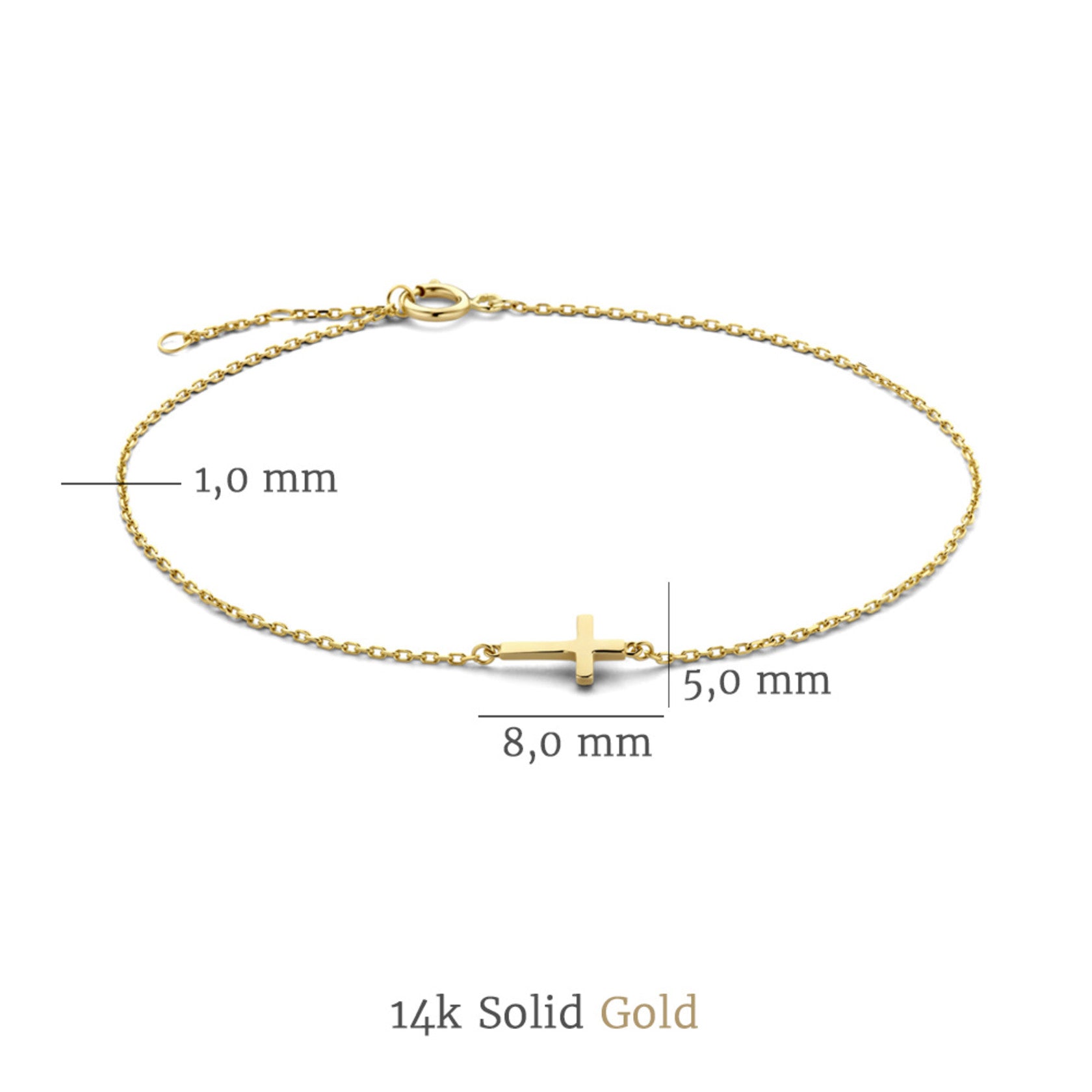 Isabel Bernard Cadeau d'Isabel 14 Carat Golden Necklace and Bracelet Giftset IB90091