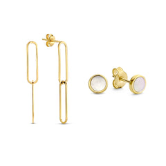 Isabel Bernard Cadeau d´Isabel 14 Carat Golden Earrings Set IB90126