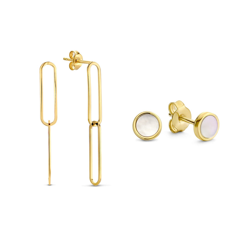Isabel Bernard Cadeau d´Isabel 14 Karaat Gouden Oorbellen Set IB90126-zoom-