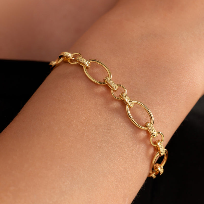 Parte Di Me Bibbiena Poppi Clara 925 Sterling Zilveren Gold Plated Schakelarmband PDM32140-zoom-