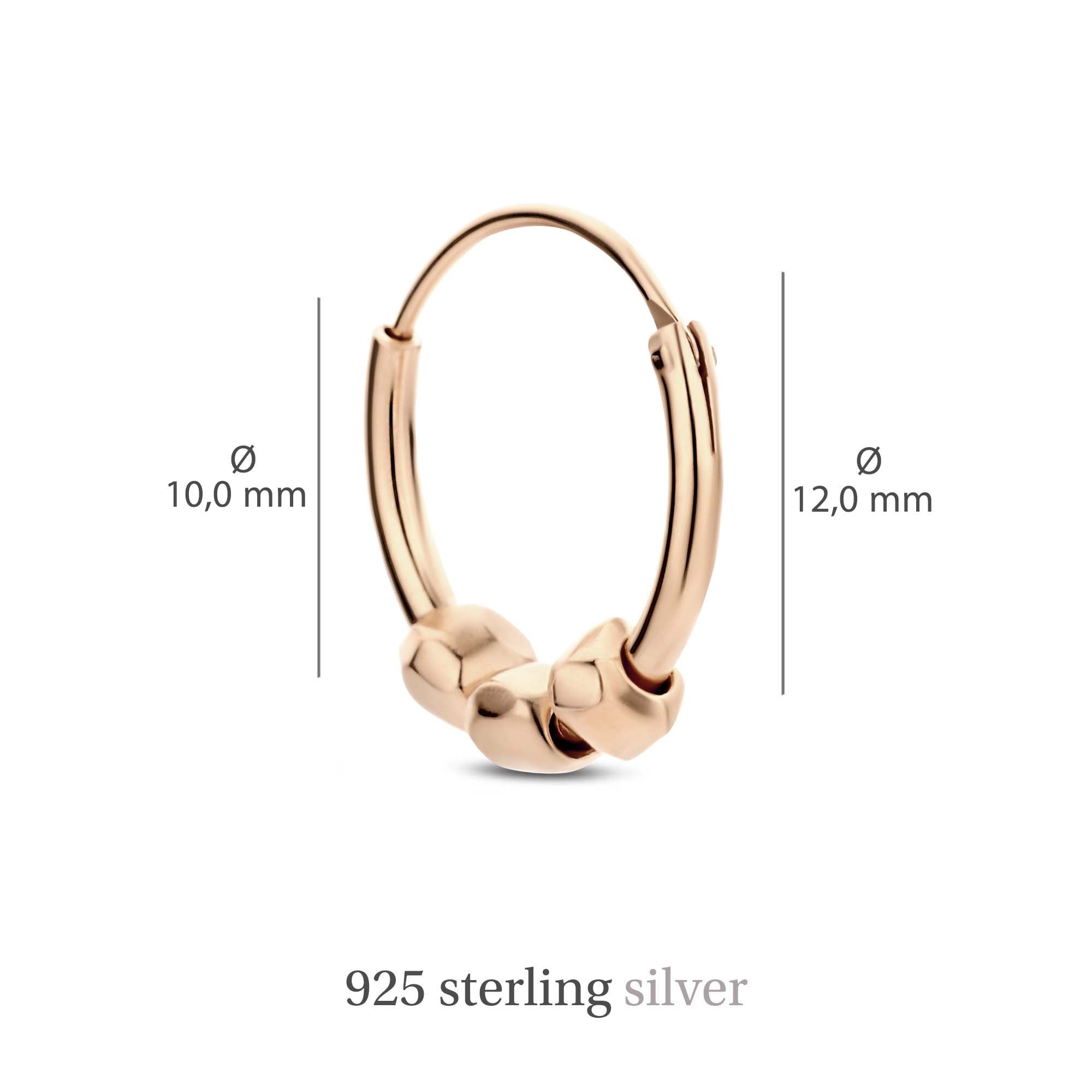 Violet Hamden Sisterhood Feminine 925 sterling Silver Roesgoldcoloured Hoop Earrings VH360037