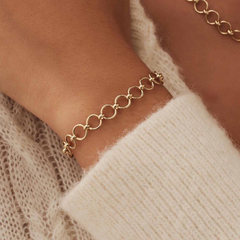 Isabel Bernard Cadeau d'Isabel 14 karaat gouden ketting en armband giftset IB90178-zoom-