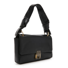 Tommy Hilfiger Pushlock Black Shoulder Bag AW0AW15685BDS