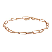 Karma 925 Sterling Silver Rosecoloured Double Square Bracelet 94138RP (Length 16.50 - 19.00 cm)
