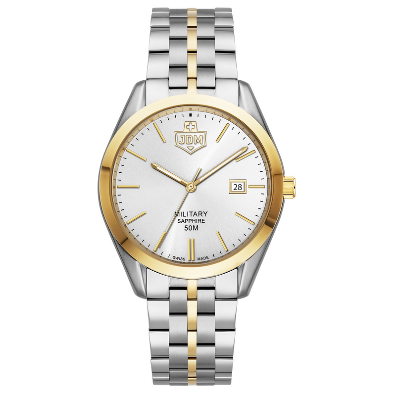 JDM Military Interlaken Gents Silver Sunray Men's Watch JDM-WG023-07-zoom-