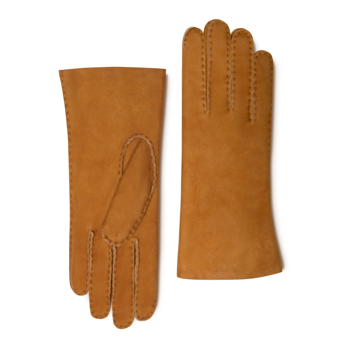 Isabel Bernard Honoré Zenia Cognac Lambskin Gloves IB67003-336-7