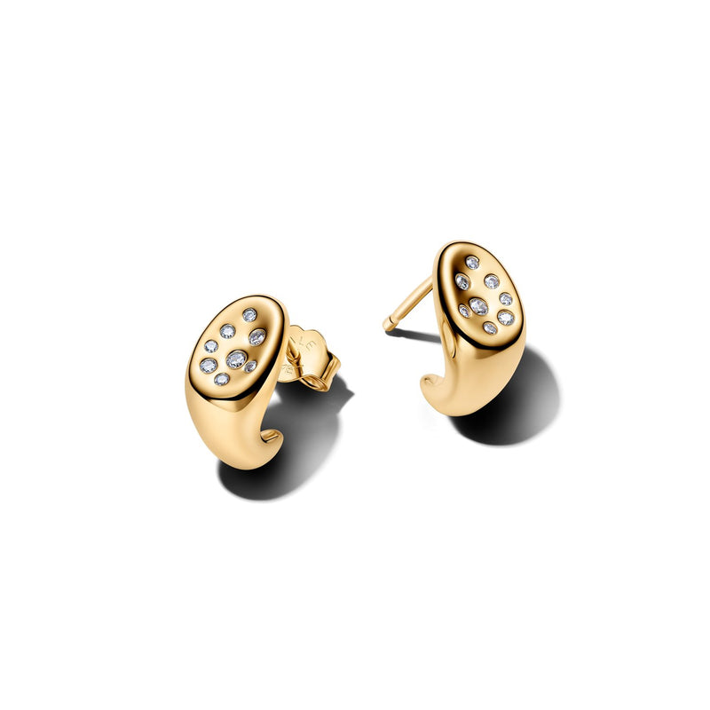 Pandora Essence Verguld Organisch Gevormd Stone-Set Oorknoppen 264661C01-zoom-