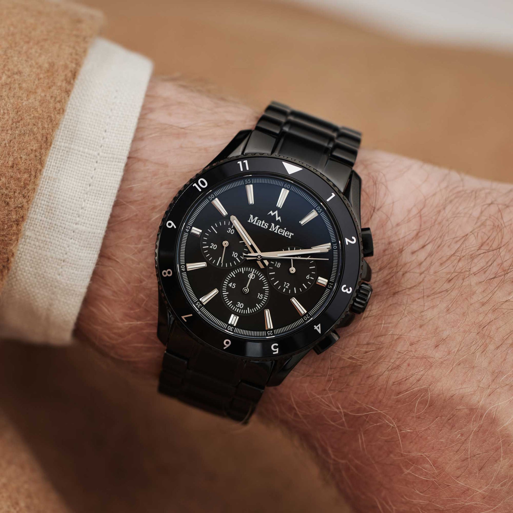 Mats Meier Ponte dei Salti Chronograph Men Watch Black MM00511-2