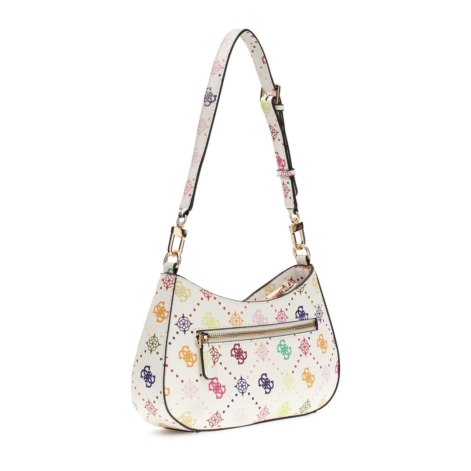 Guess Emelie Multi Logo Top Zip Shoulder Bag HWGM99-28180-MUO