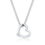Elli 925 Sterling Silver Necklace with Diamond (0.015 ct) 2004-BF-0007687-001