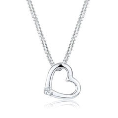 Elli 925 Sterling Silver Necklace with Diamond (0.015 ct) 2004-BF-0007687-001