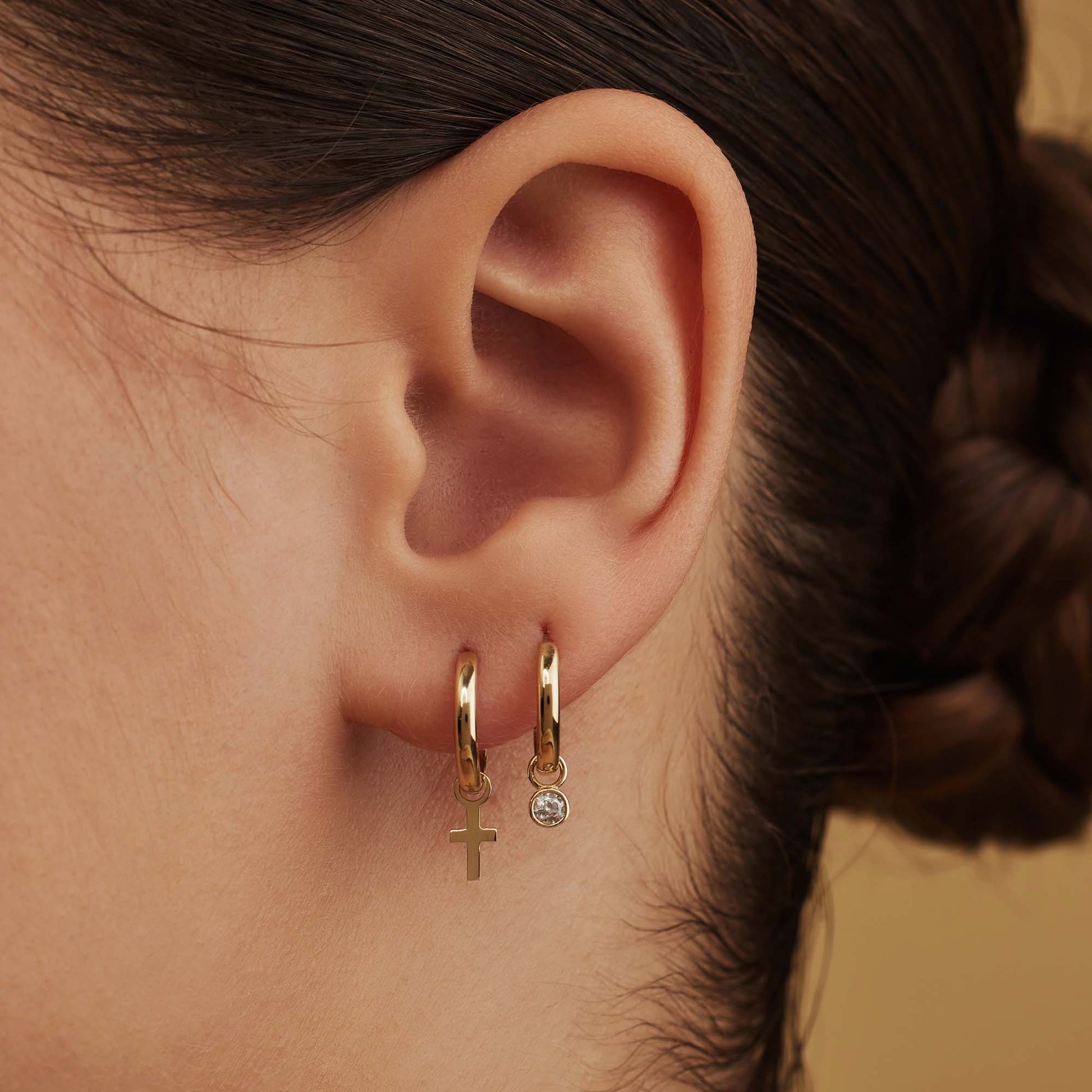 Isabel Bernard Monceau Solange 14 Carat Golden Hoop Earrings IB360154