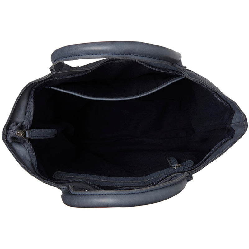The Chesterfield Brand Ontario Blue Leather Shopper C38.019810-zoom-