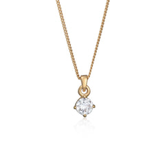 Elli 925 Sterling Silver Solitaire Necklace 2004-BF-0007954-001