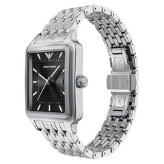 Emporio Armani Rectangular Black Dial Watch AR11755