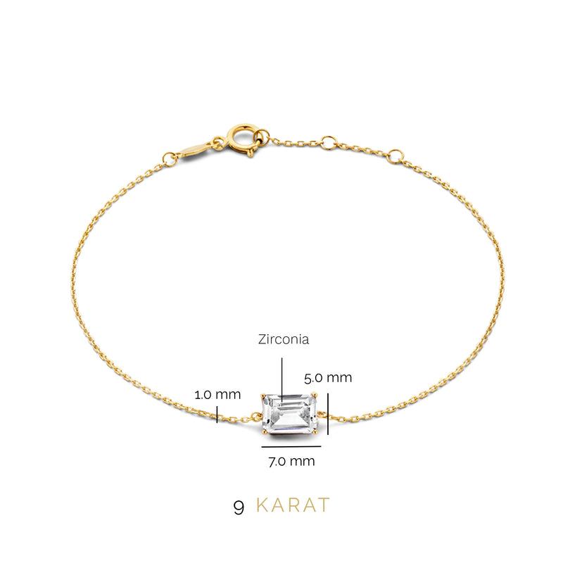 Beloro Jewels La Milano Colori Byanca 9 Karaat Armband BO320014-zoom-
