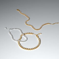 Pandora Timeless 925 Sterling Silver Sparkling Tennis Bracelet 593927C01-18