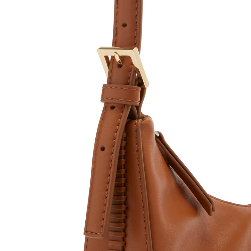 Tommy Hilfiger Crest Brown Leather Shoulder Bag AW0AW152290HE-zoom-