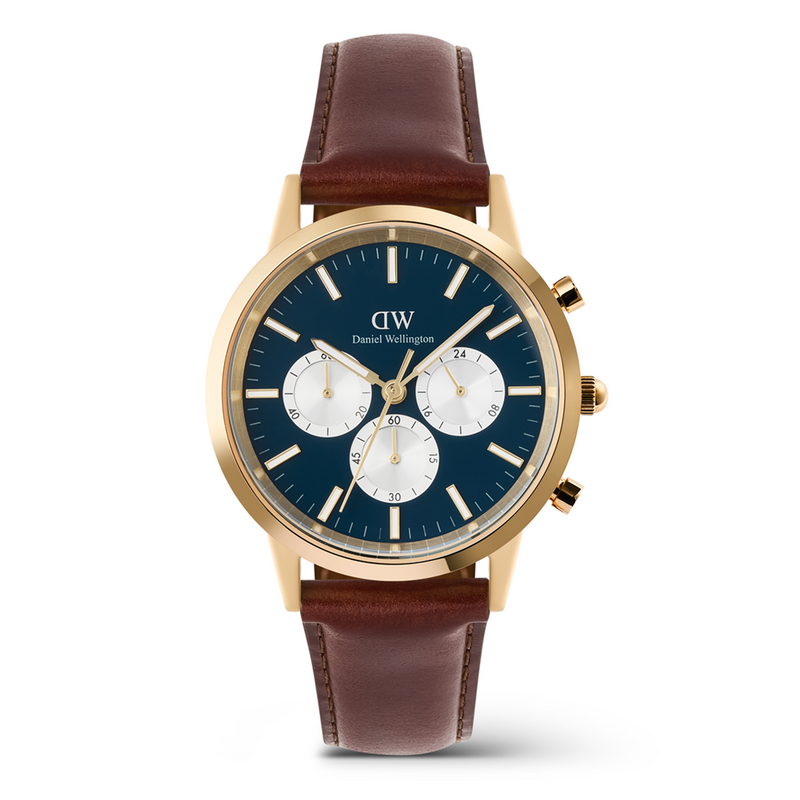 Daniel Wellington Iconic Chronograph Blue Arctic Men's Watch DW00100875-zoom-