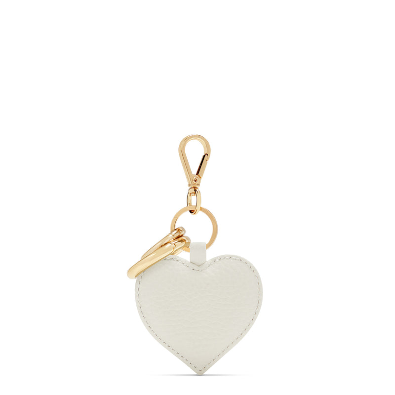 Isabel Bernard Honoré Faye Crème Kalfsleren Hart Sleutelhanger IB66001-070-zoom-