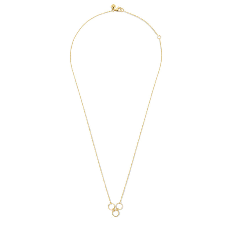 Isabel Bernard Cadeau d'Isabel 14 karaat gouden ketting en oorbellen giftset met ringen IB90180-zoom-