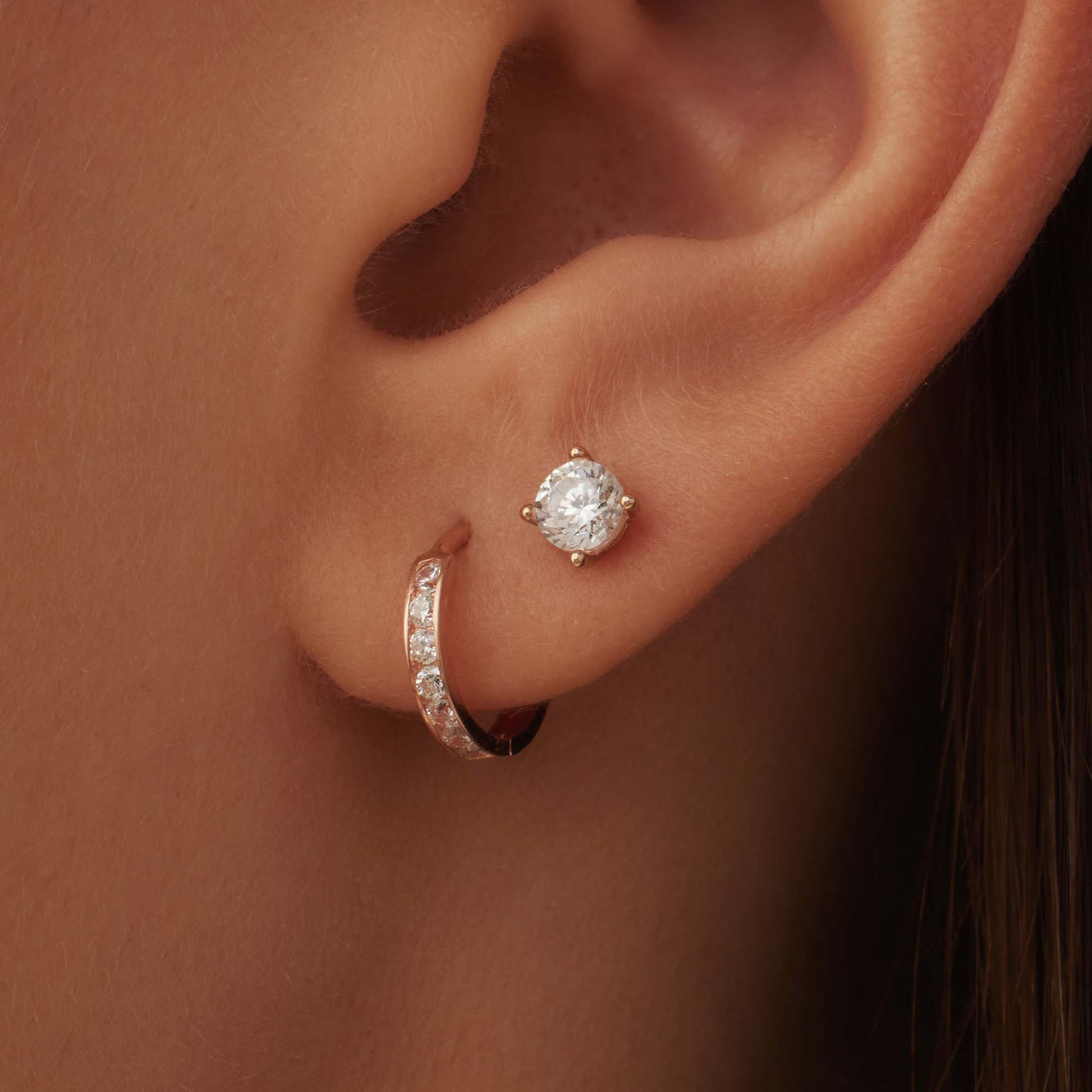 Isabel Bernard La Concorde Lourdes 14 Carat Rosegolden Ear Studs IB360208