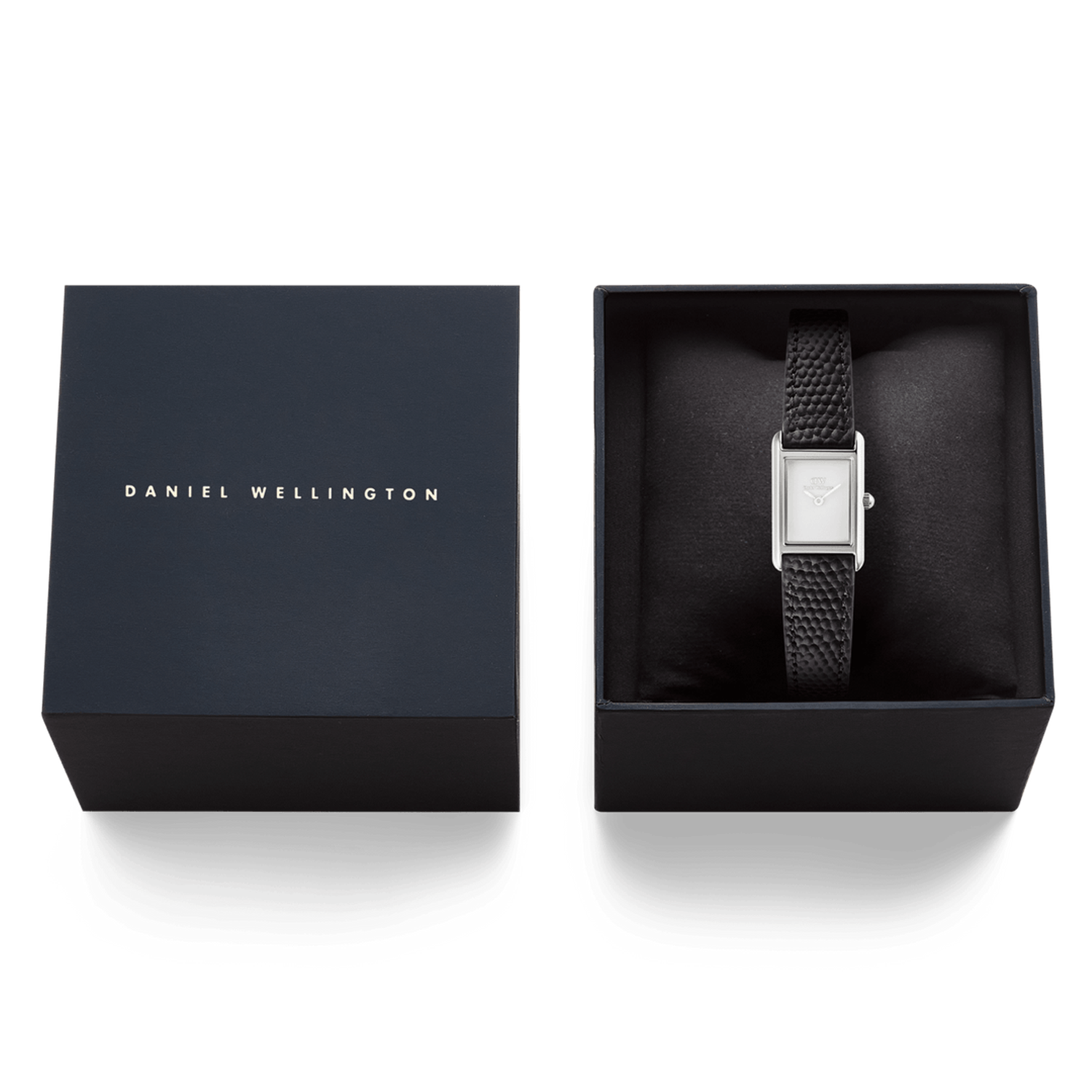 Daniel Wellington Bound Mini Black Lizard Silver Women's Watch DW00100901