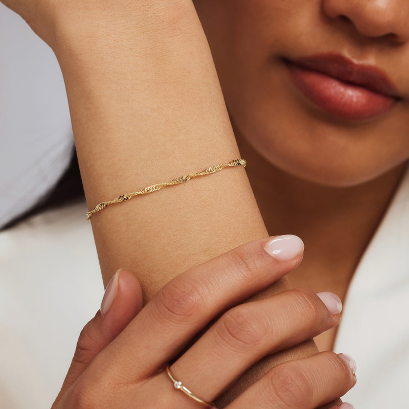 Isabel Bernard Rivoli Lilou 14 karaat gouden armband IB320077-zoom-